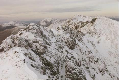 The Aonach Eagach Ridge.