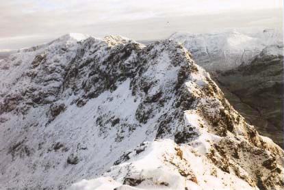 Looking back from Stob Coire Leith to Meall Dearg