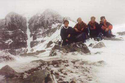 Group photo at the start of the ridge